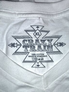Crazy Train White Graphic Tee - XL